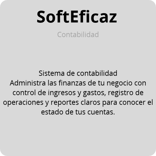 SoftEficaz Contabilidad: administración de finanzas, ingresos y gastos